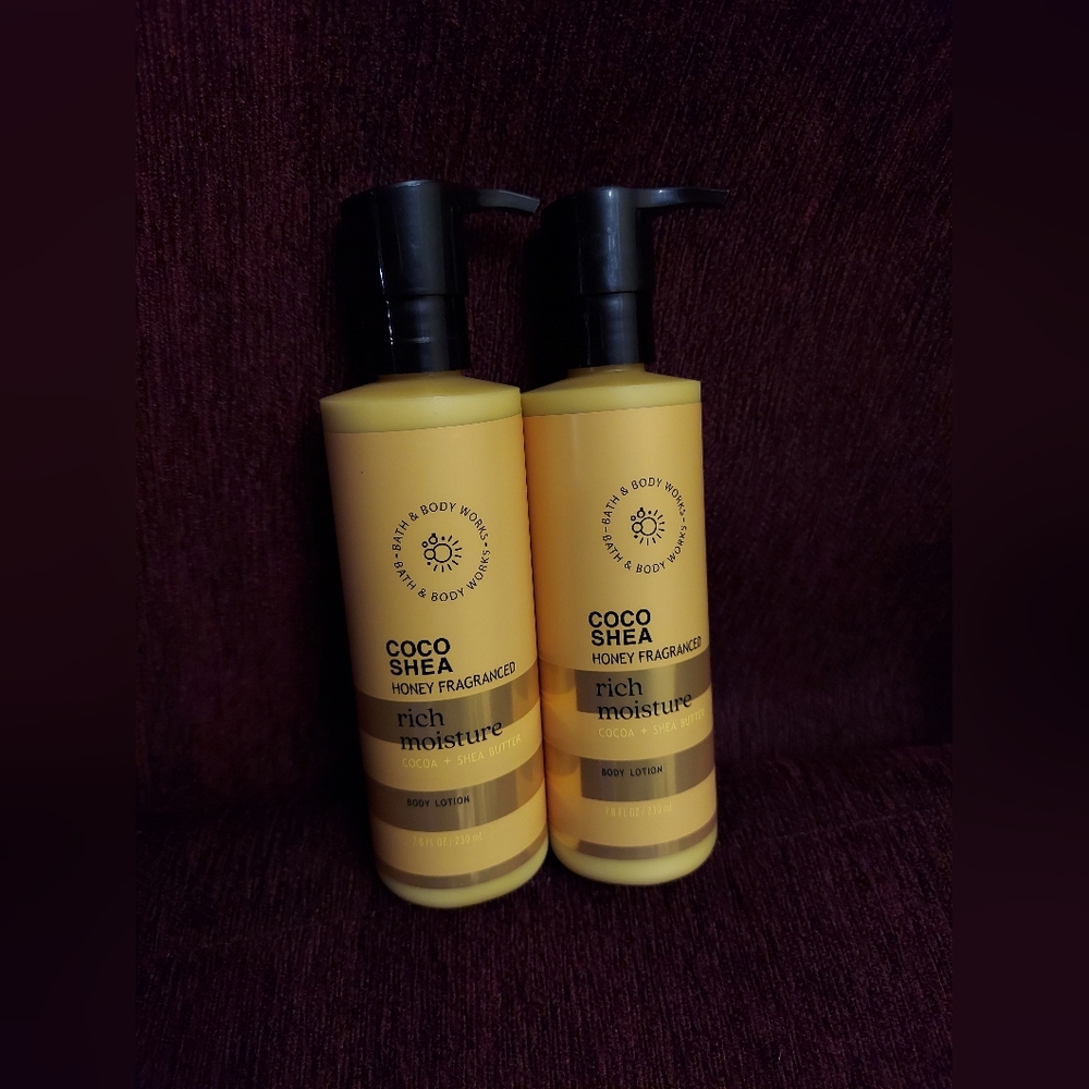 Coco shea honey fragranced body lotions by bath and body works